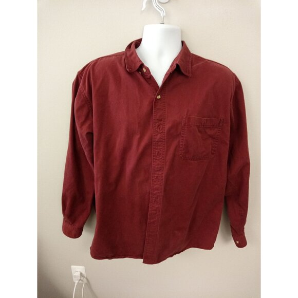 Whitefish Bay Men's Red Button Down Shirt - Picture 1 of 3